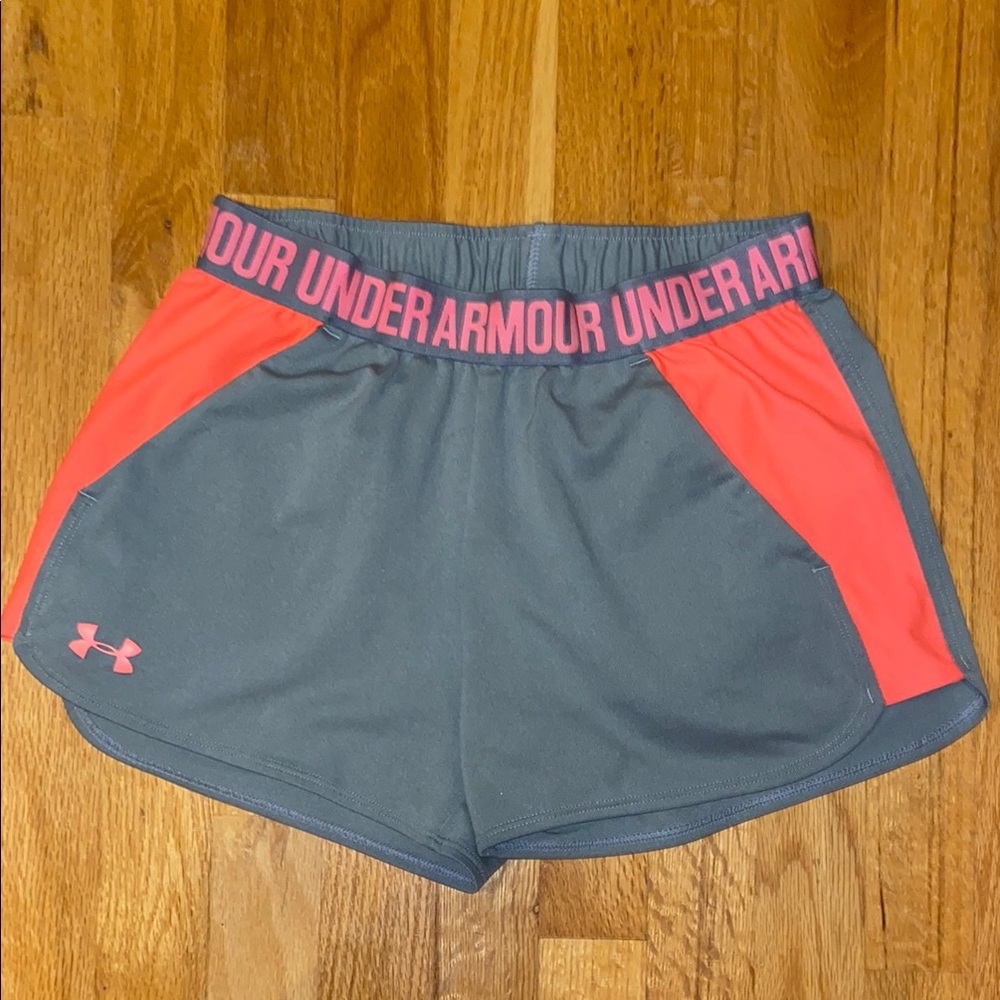 Under Armour Gray and Pink Athletic Shorts